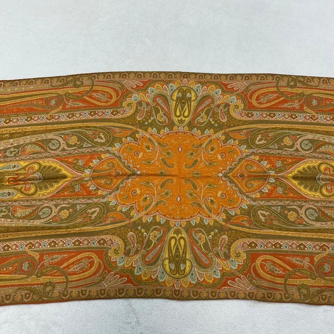 K789 新品未使用 エトロ イタリア製 ストール オレンジ レディース