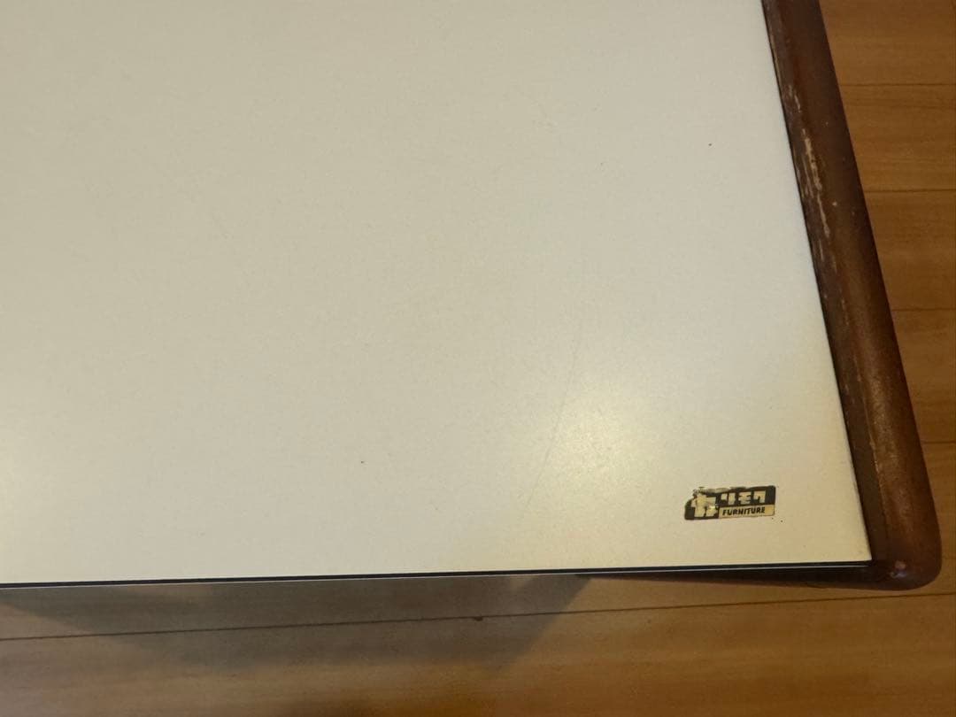 オールドカリモク レトロ　コーヒーテーブル　サイドテーブル　白天板　木製