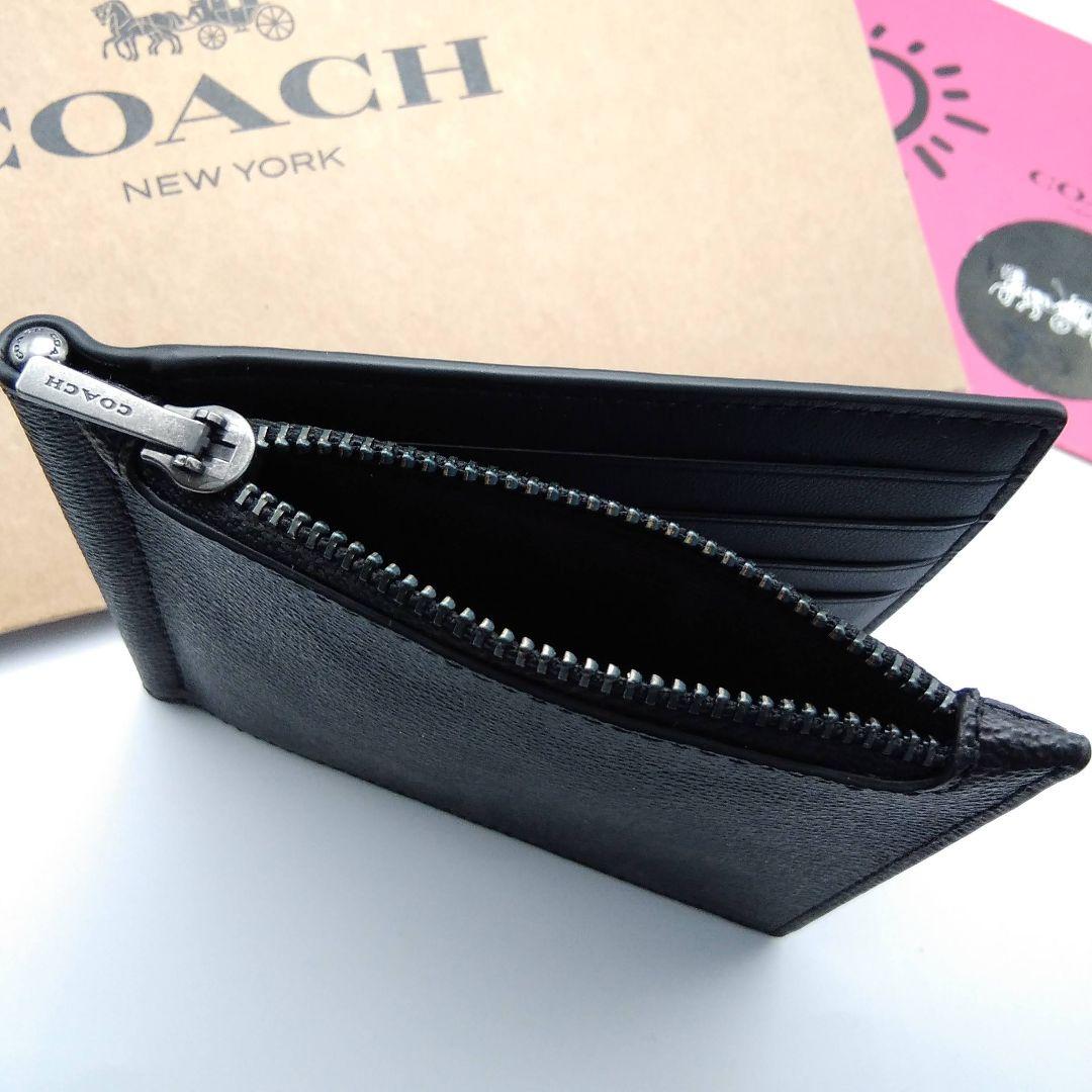 新品　COACH　マネークリップ　メンズ　人気の小銭入れ付き