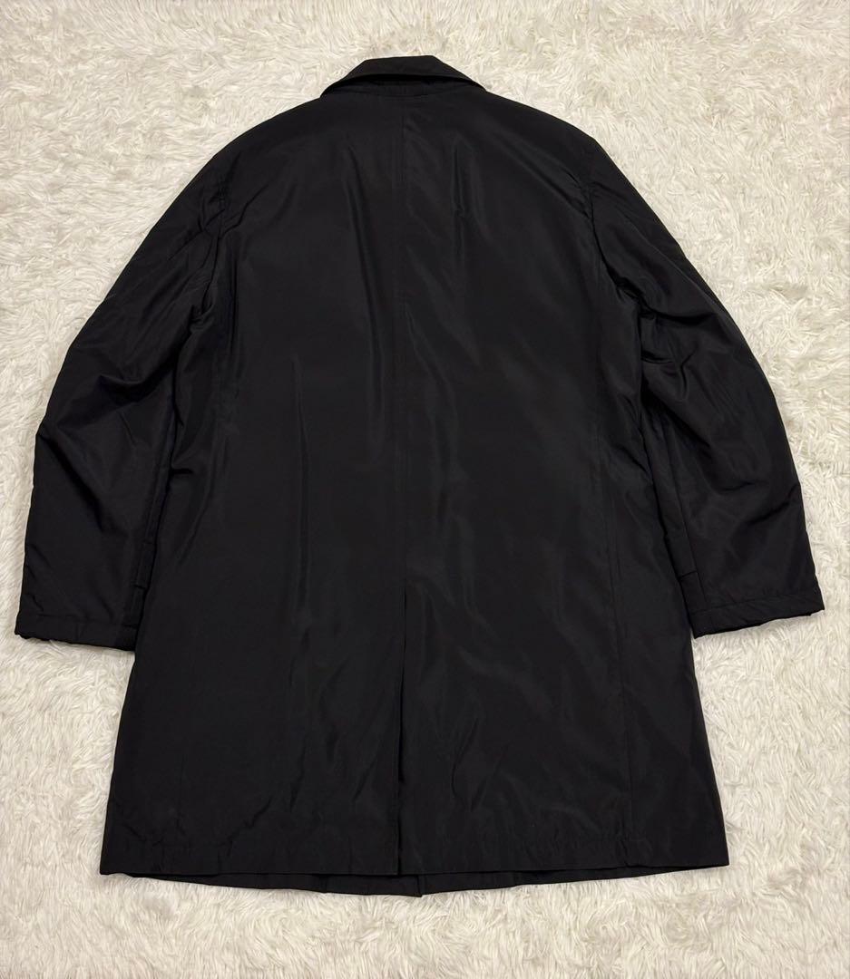 アクアスキュータム 比翼 シルク ライナー ダウン ステンカラー 38 M 黒