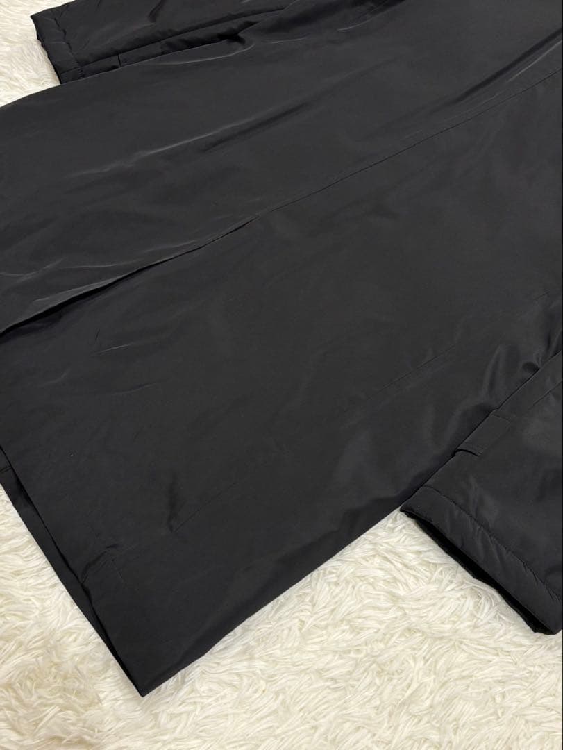 アクアスキュータム 比翼 シルク ライナー ダウン ステンカラー 38 M 黒