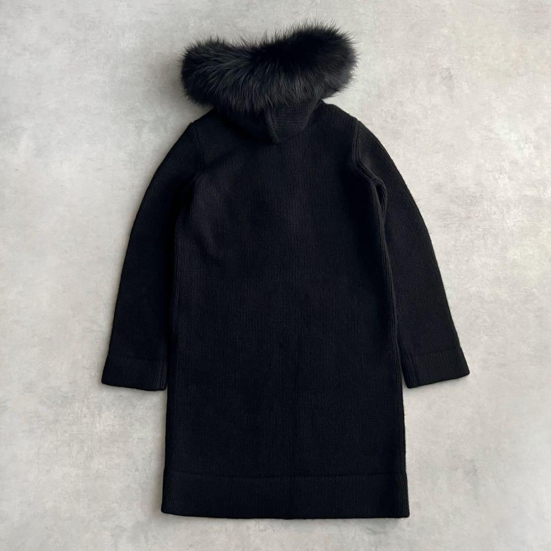 FOXEY ニット　カシミヤ フォックスファー　ガウン　カーディガン　コート