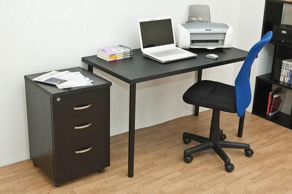 【新品・送料無料】フリーテーブル　120×60　BK/WH