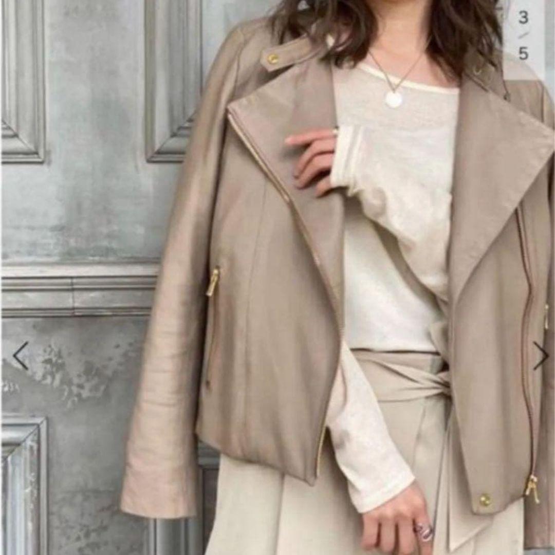 NOBLE　ソフトラムレザー　ダブルライダースジャケット