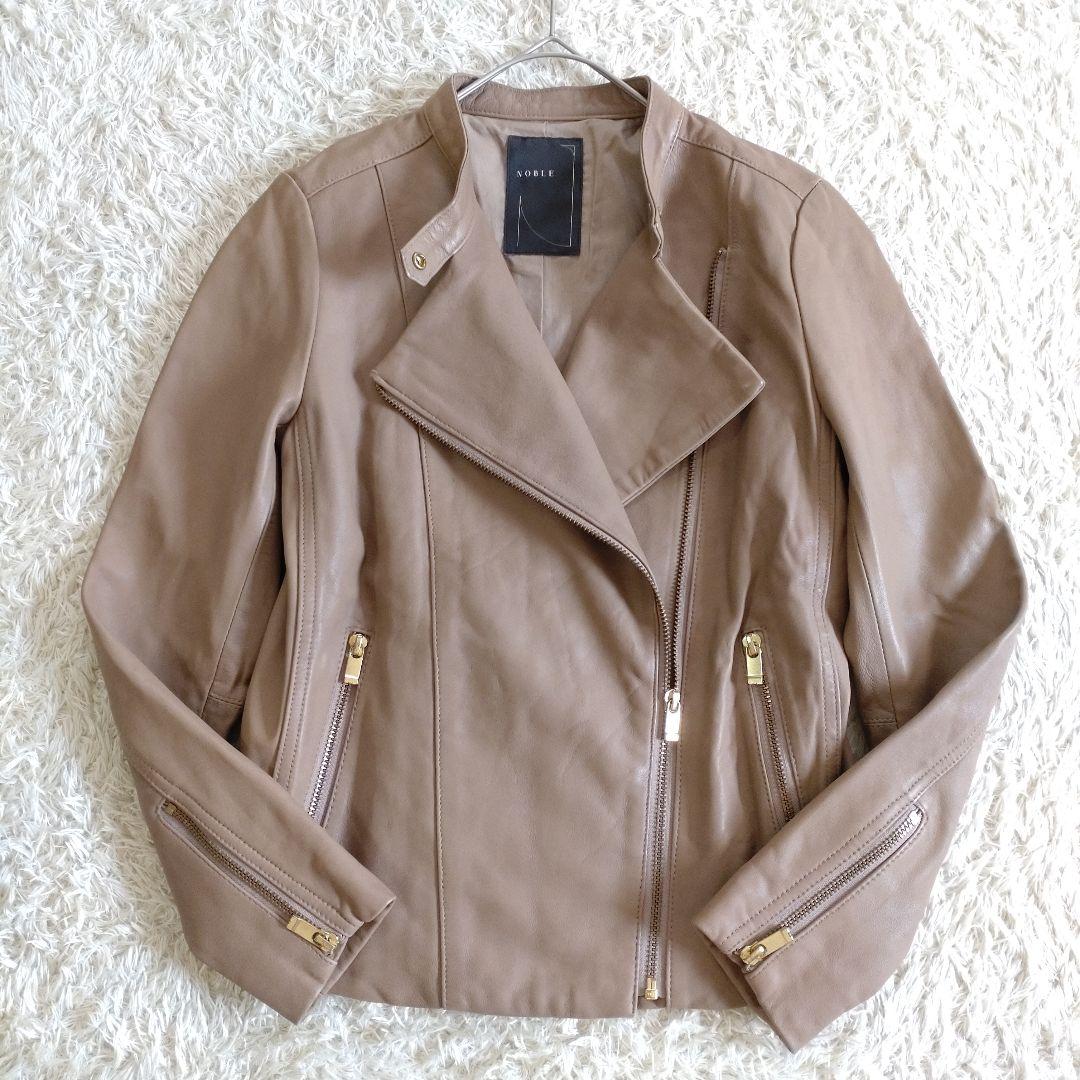 NOBLE　ソフトラムレザー　ダブルライダースジャケット