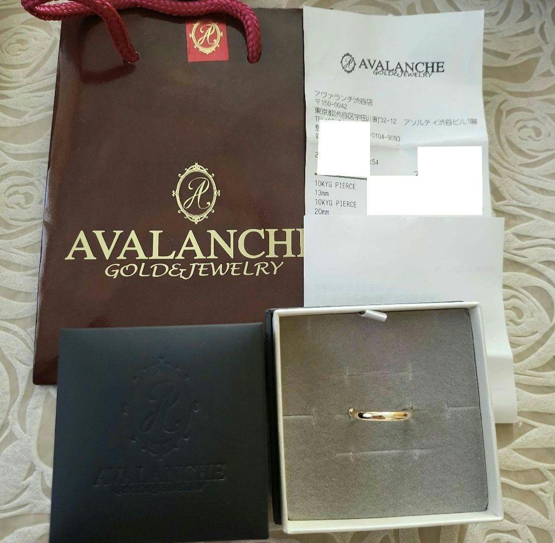 AVALANCHE アヴァランチ イエローゴールド ピアス 20mm