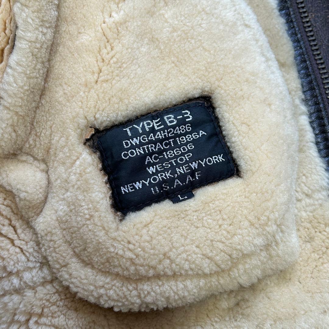 ジャケット・アウター 90s vintage B-3 shearling jacket brown