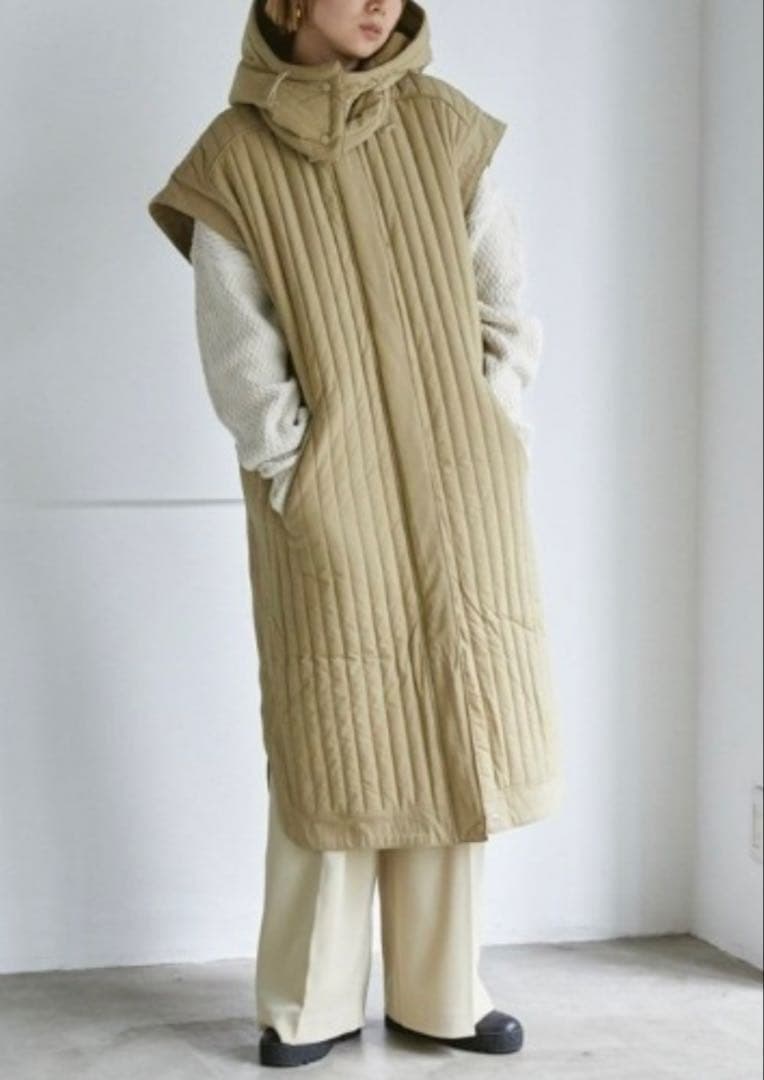 はなすけ☆☆TODAYFUL☆フーディキルティングダウンベスト