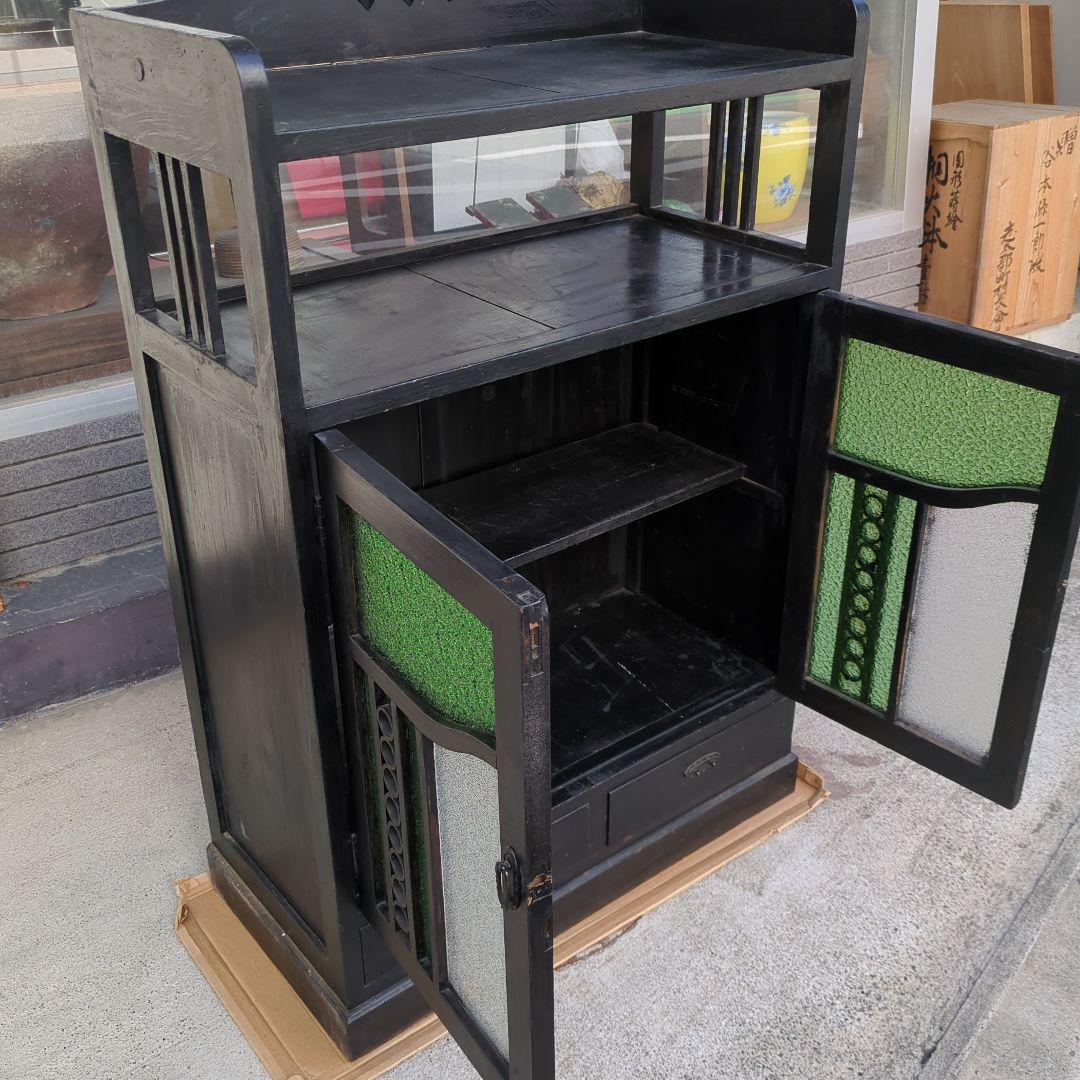 Coco atelierbrocante アンティーク 箪笥 色ガラス