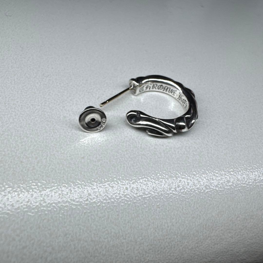 【未使用】CHROME HEARTSクロムハーツ スクロール フープピアス 片耳