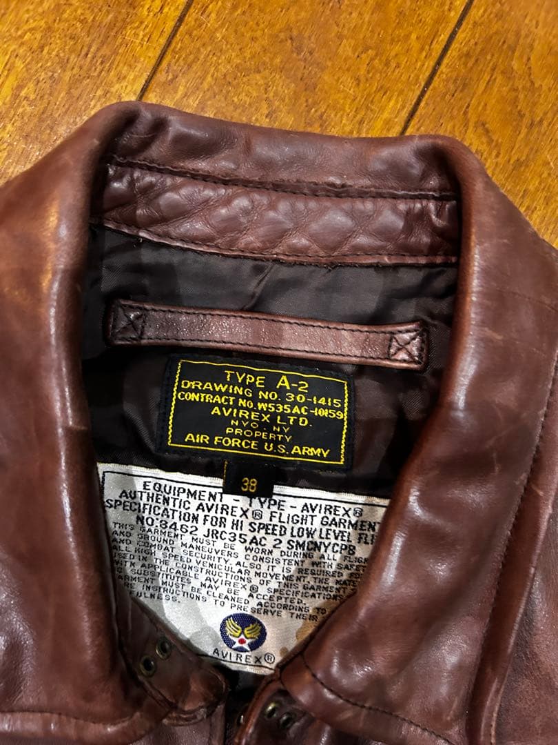 80s AVIREX TYPE A-2 レザージャケット 38
