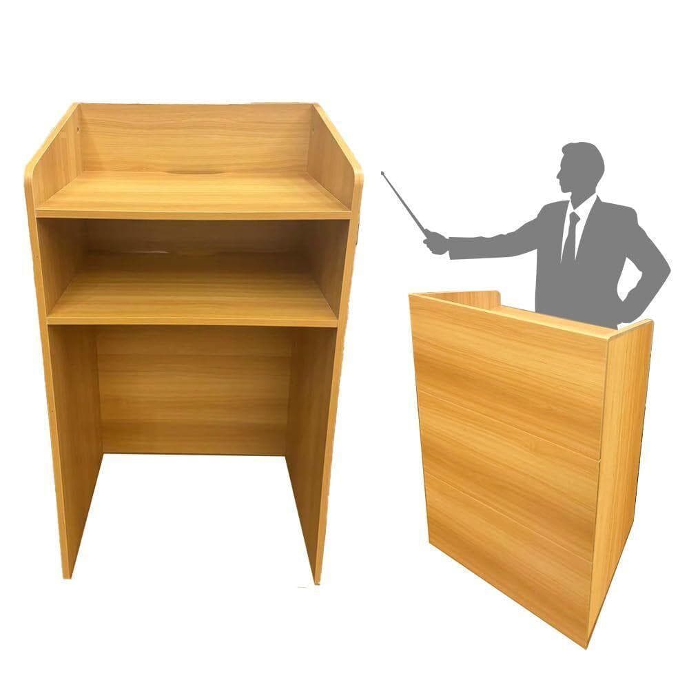 演説台 スピーチ台 白 ナチュラル 奥388×横590×高1044　2061