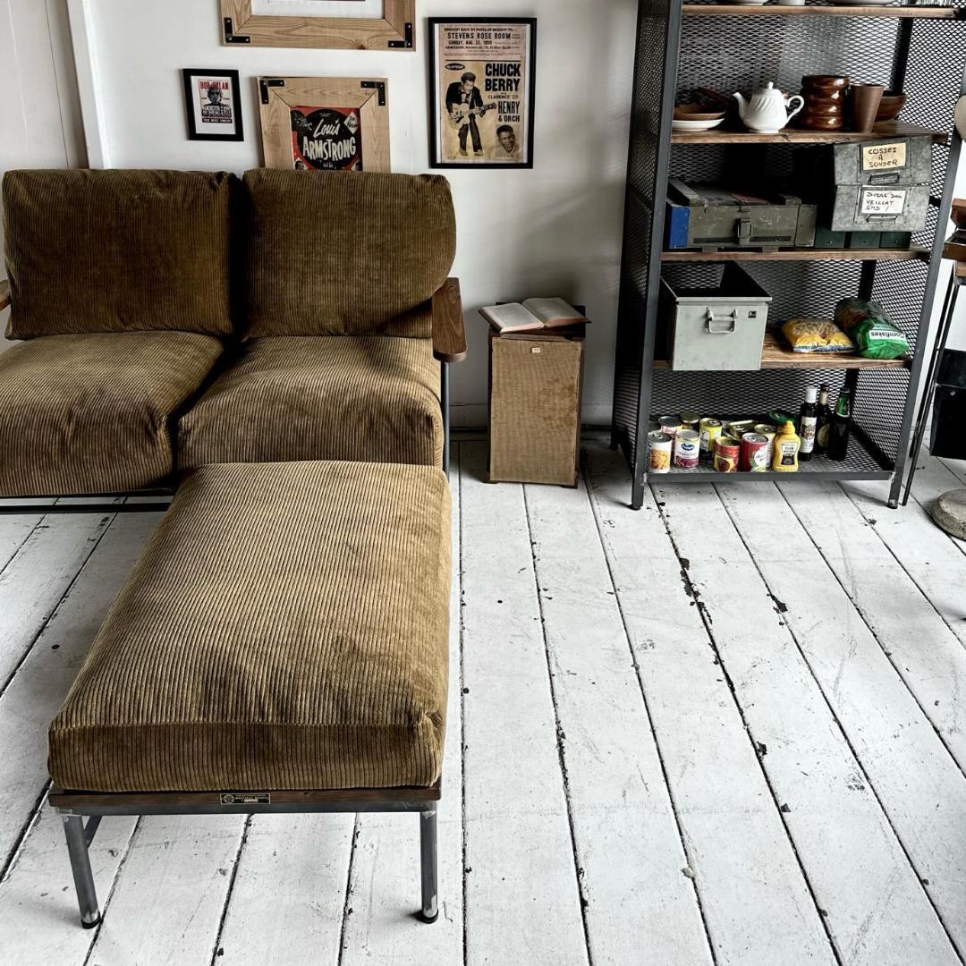 ★週末セール★インダストリアルブランチ【オットマンソファ（展示品）】アイアン