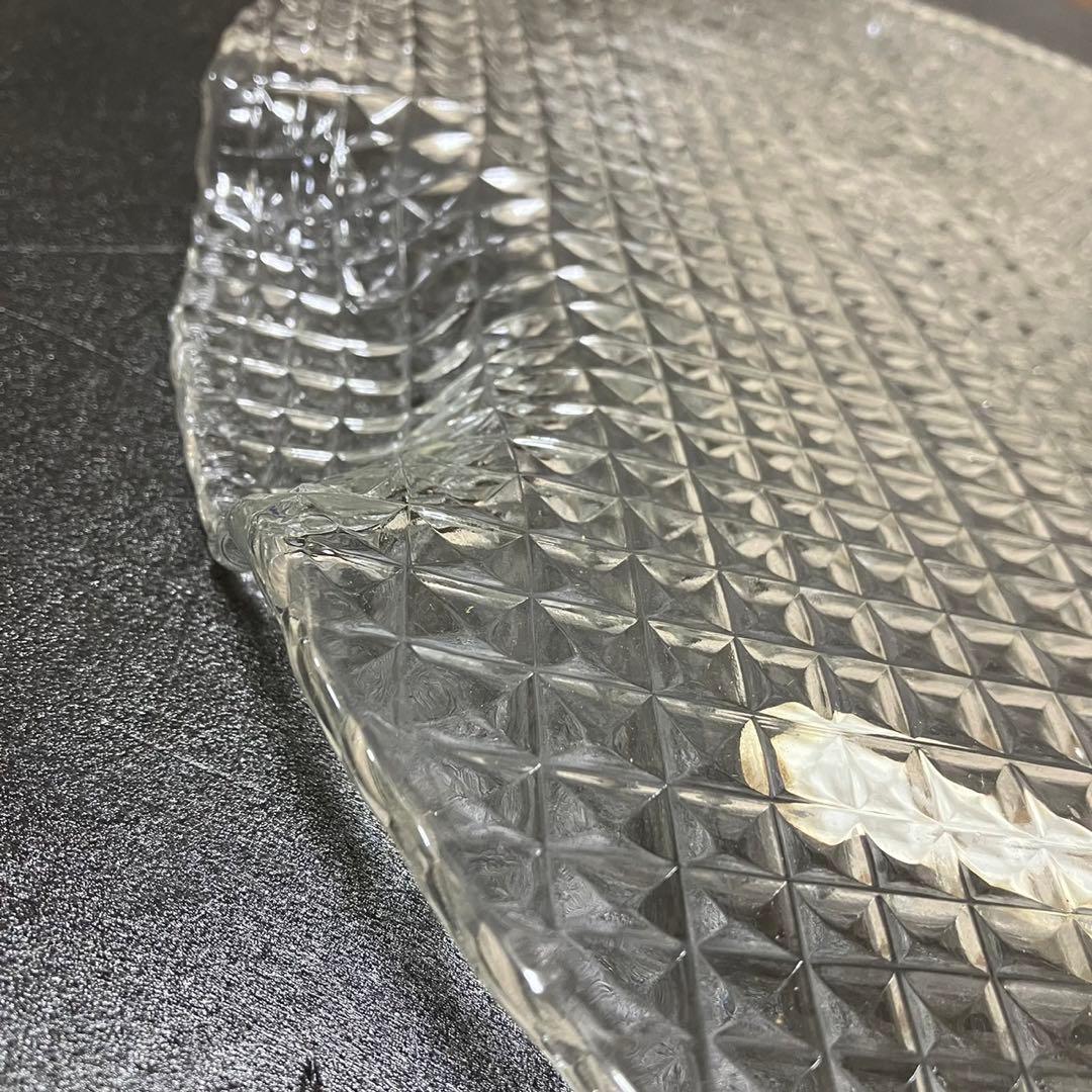 ボヘミアクリスタルガラス　大皿　プレート