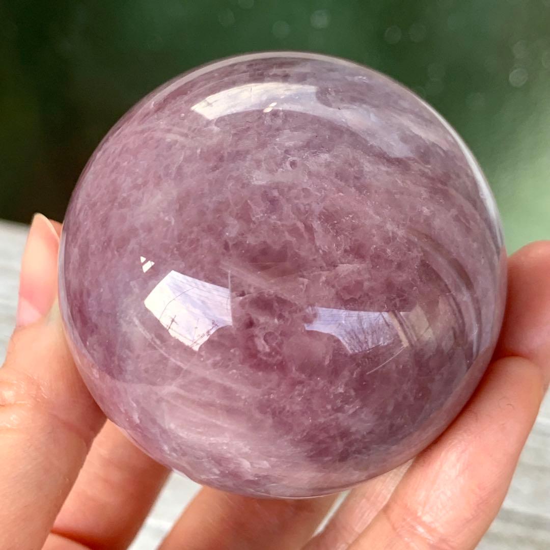 レア！　ラベンダーローズクォーツ　スフィア　マダガスカル産　天然石