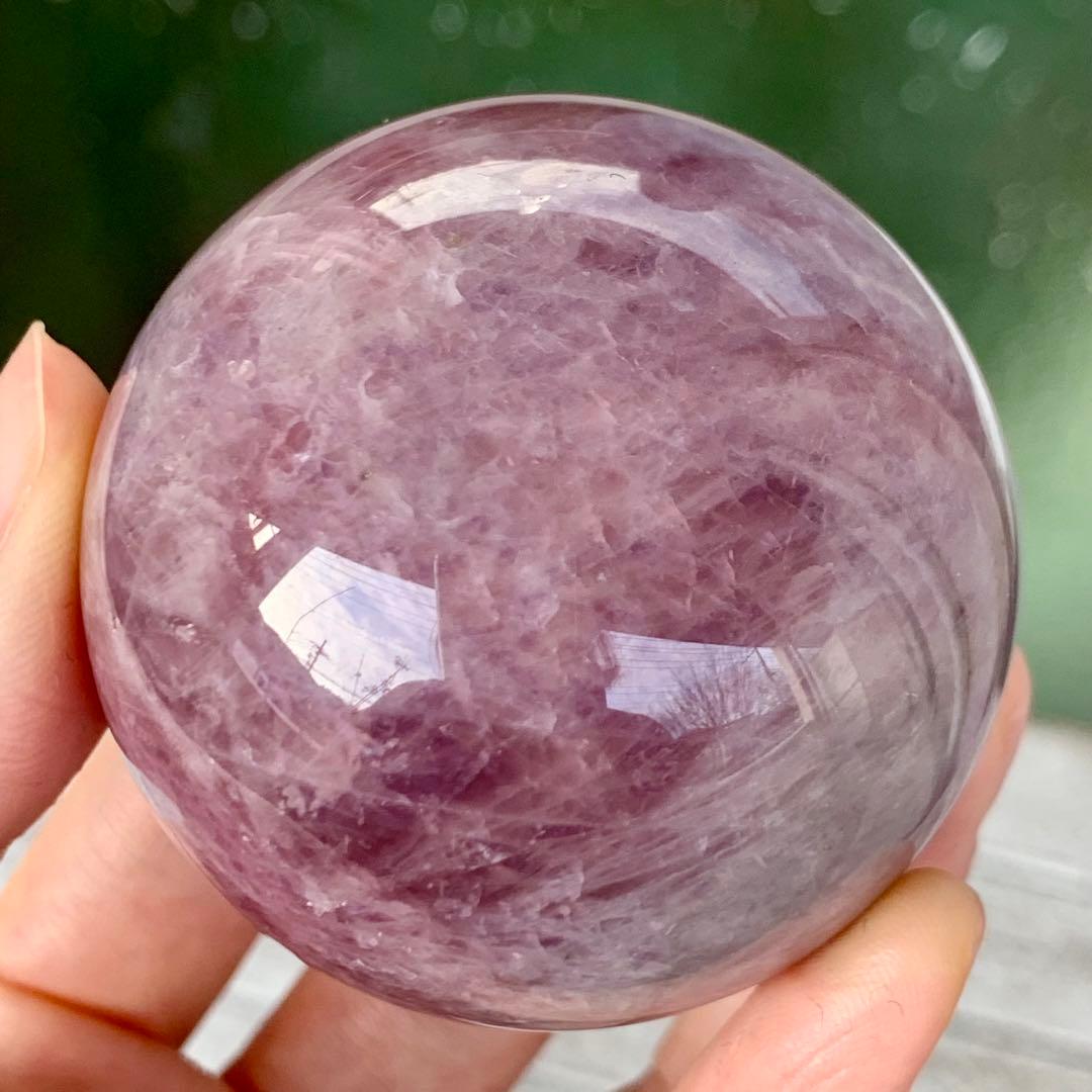 レア！　ラベンダーローズクォーツ　スフィア　マダガスカル産　天然石
