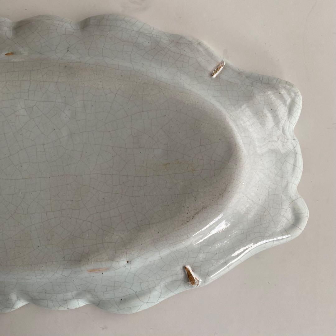 【アンティーク】ムスティエ花リムプレート