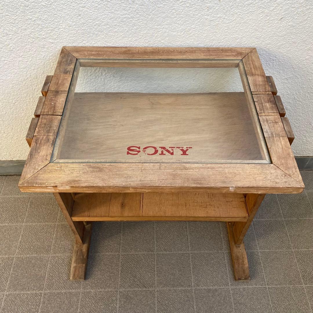 SONY コーヒーテーブル ローテーブル ヴィンテージ カラステーブル