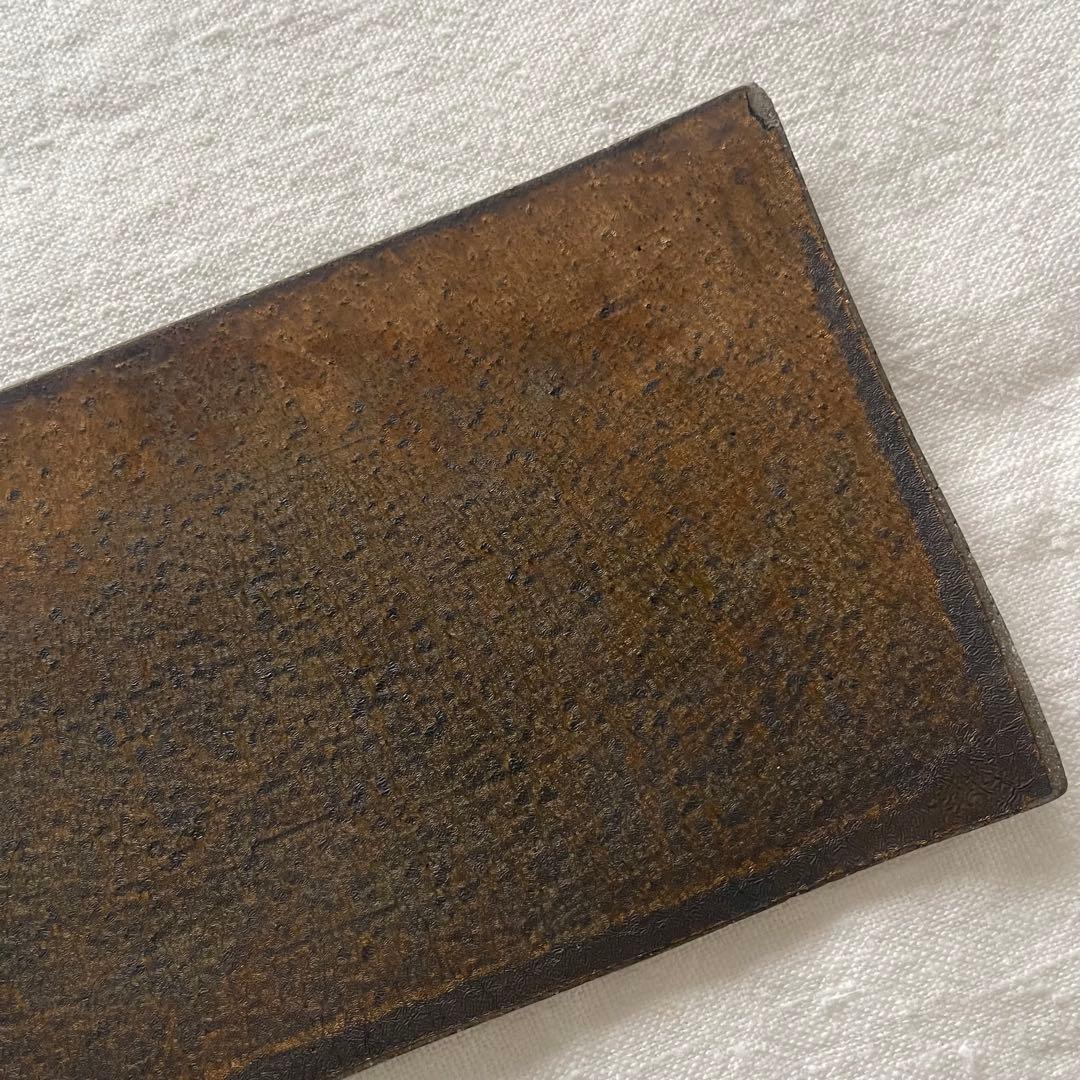 人気作家 水野幸一 銅彩釉 角長板皿 大4枚セット