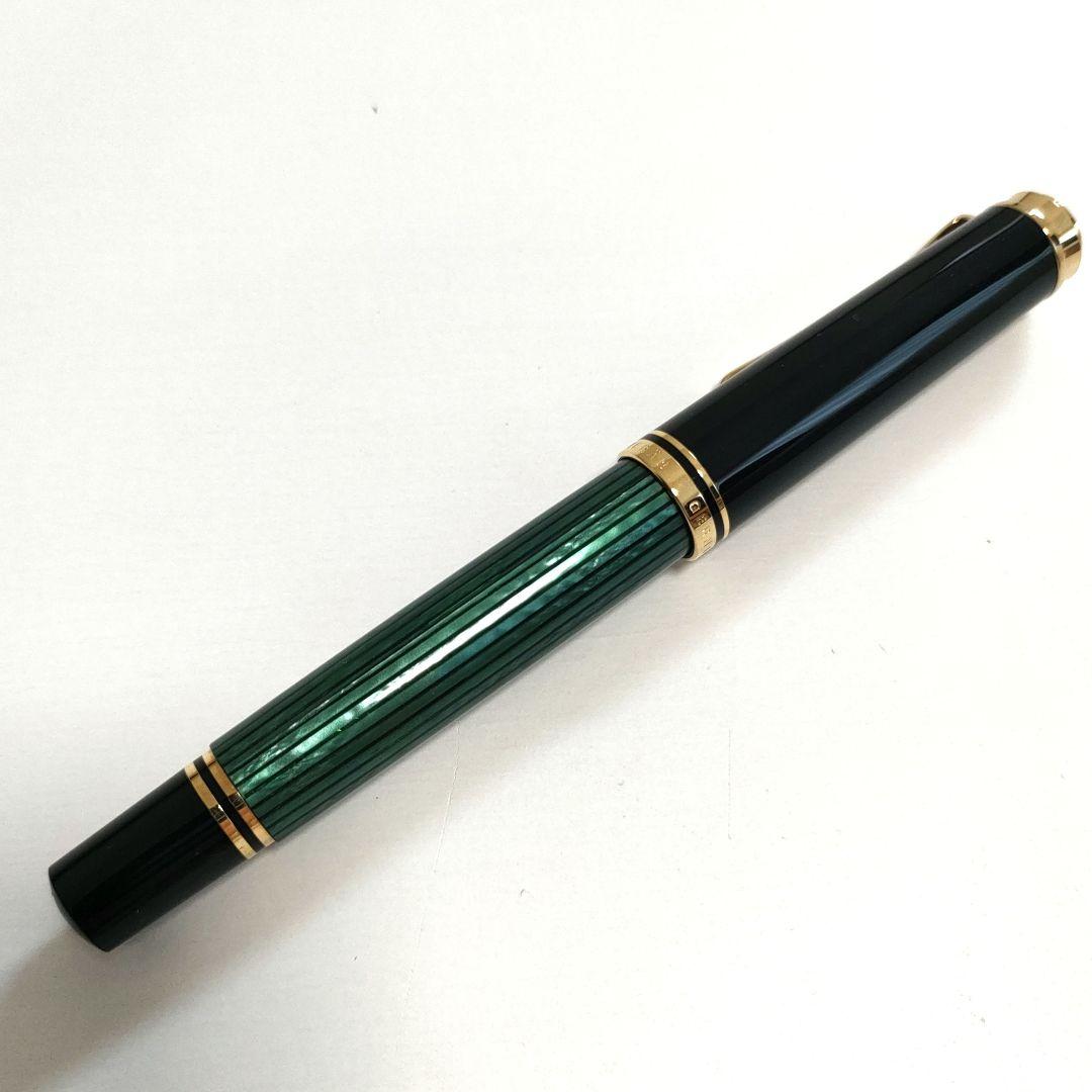 Pelikan ペリカン スーベレーン 緑縞 万年筆