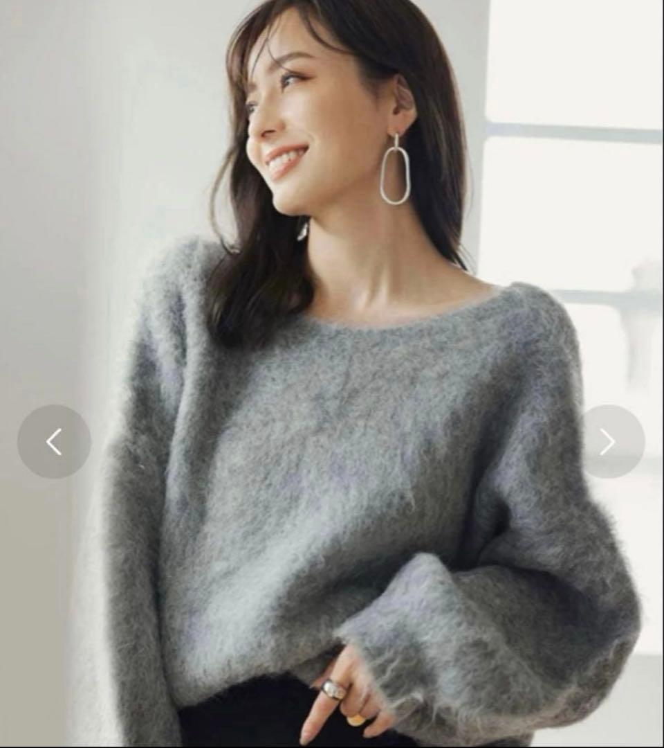 美品 2024✨️アニュアンス スーリー アルパカ ショート ニット プルオーバー