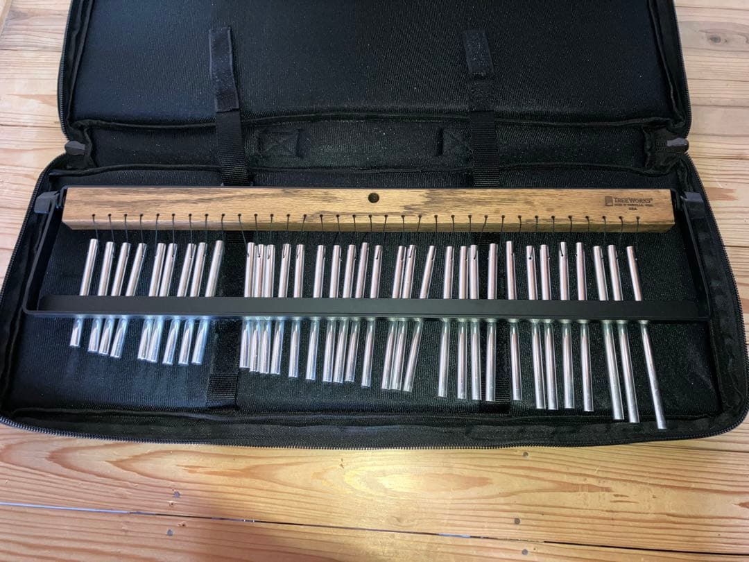 TREEWORKSウインドチャイム 34本 木製フレーム ダンパー付き