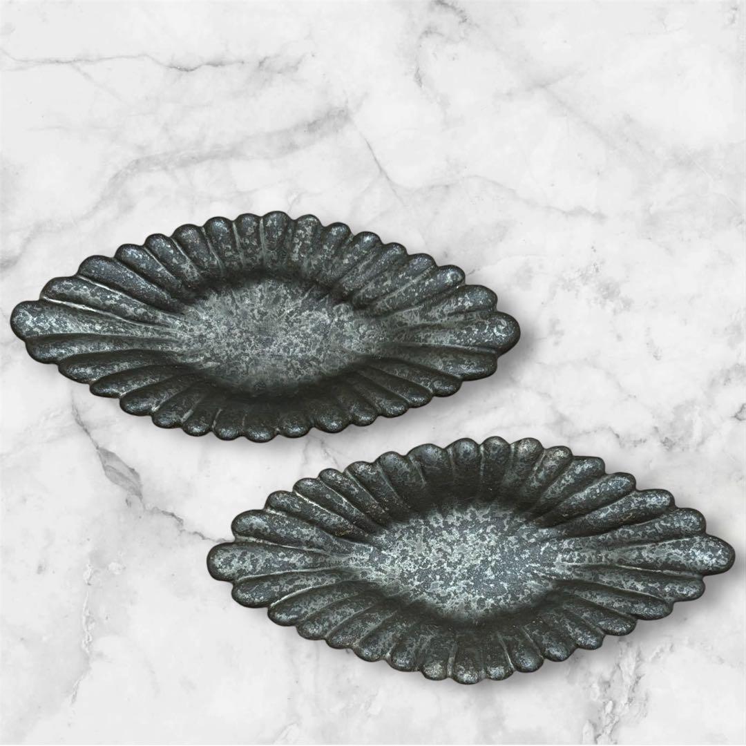 安福由美子　菊小皿　２枚セット