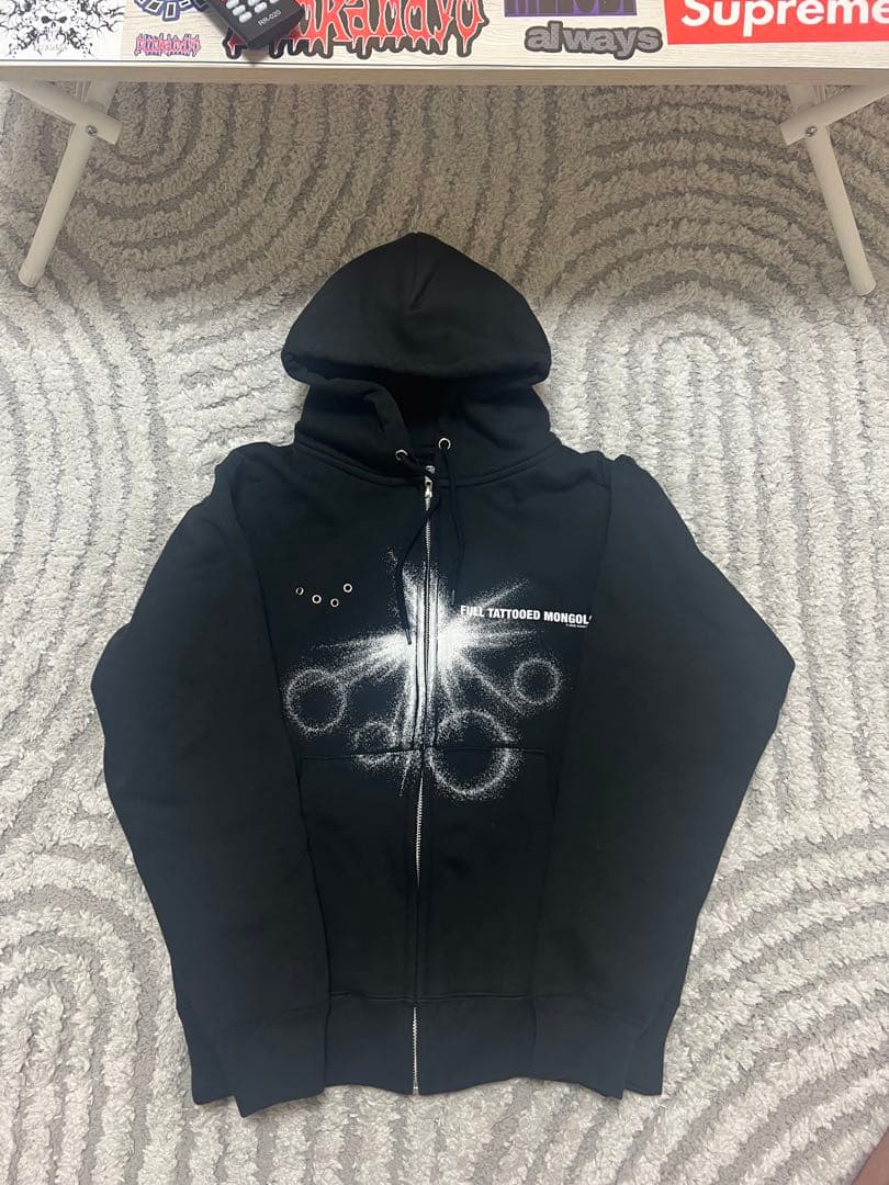 XOGUL eyeleted フーディー　black