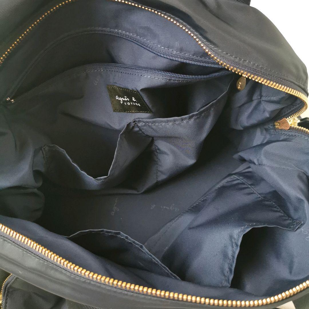 未使用級✨ アニエスベー ボヤージュ ボストンバッグ 2way 南京錠 ネイビー