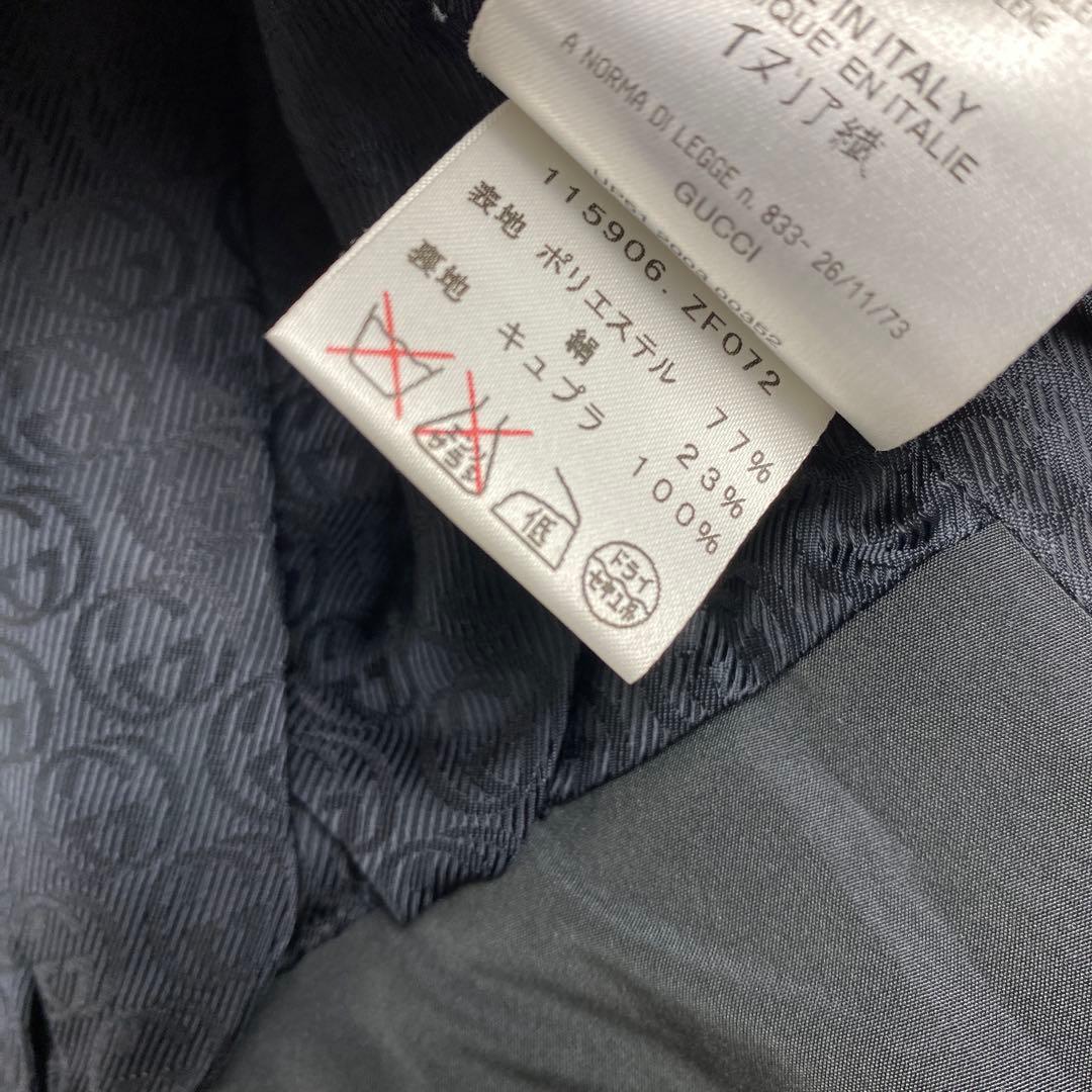 裏地GG◎GUCCI グッチ　ダウンベスト　金ボタン　フード　ジップアップ