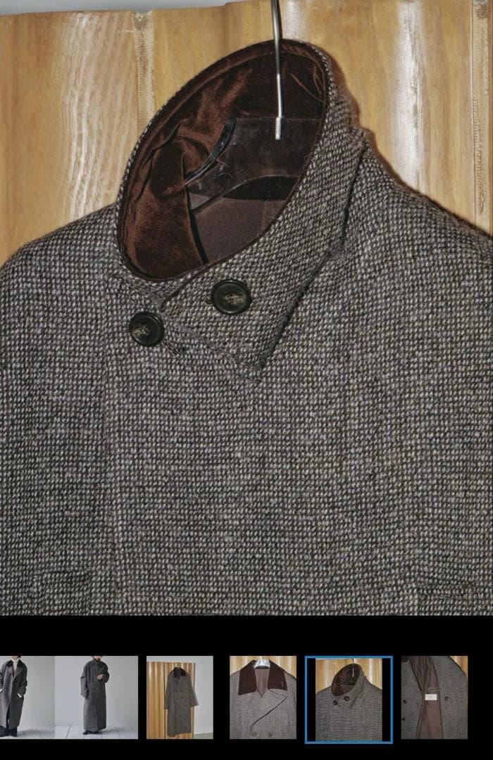 TODAYFUL ダブルカラーツイードコート