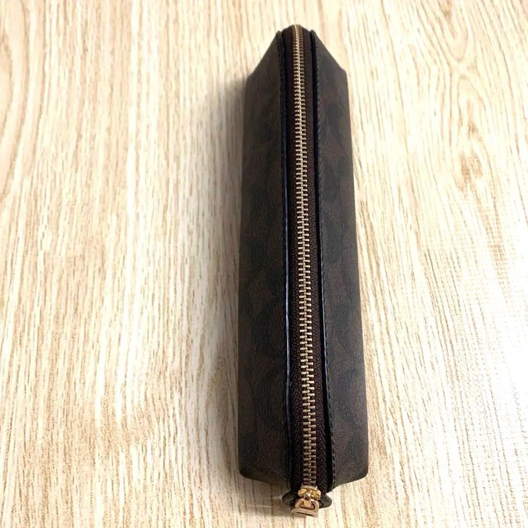 ダークブラウン レザー ペンケース COACH コーチペンケース