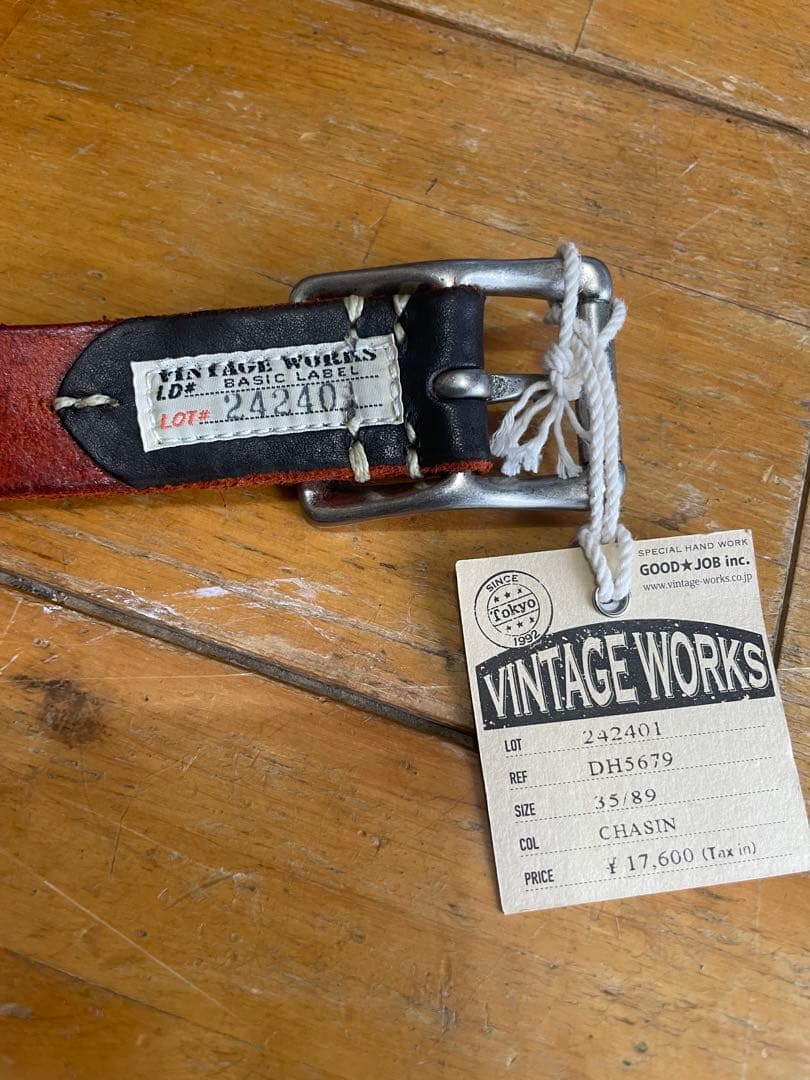 VINTAGE WORKS ベルト 茶芯　35/89 DH5679 ヴィンテージ