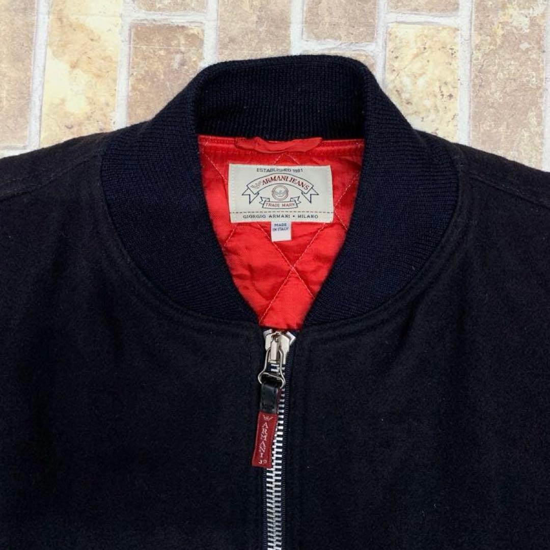 ARMANI アルマーニ 90's メルトン ウール ボンバー MA-1