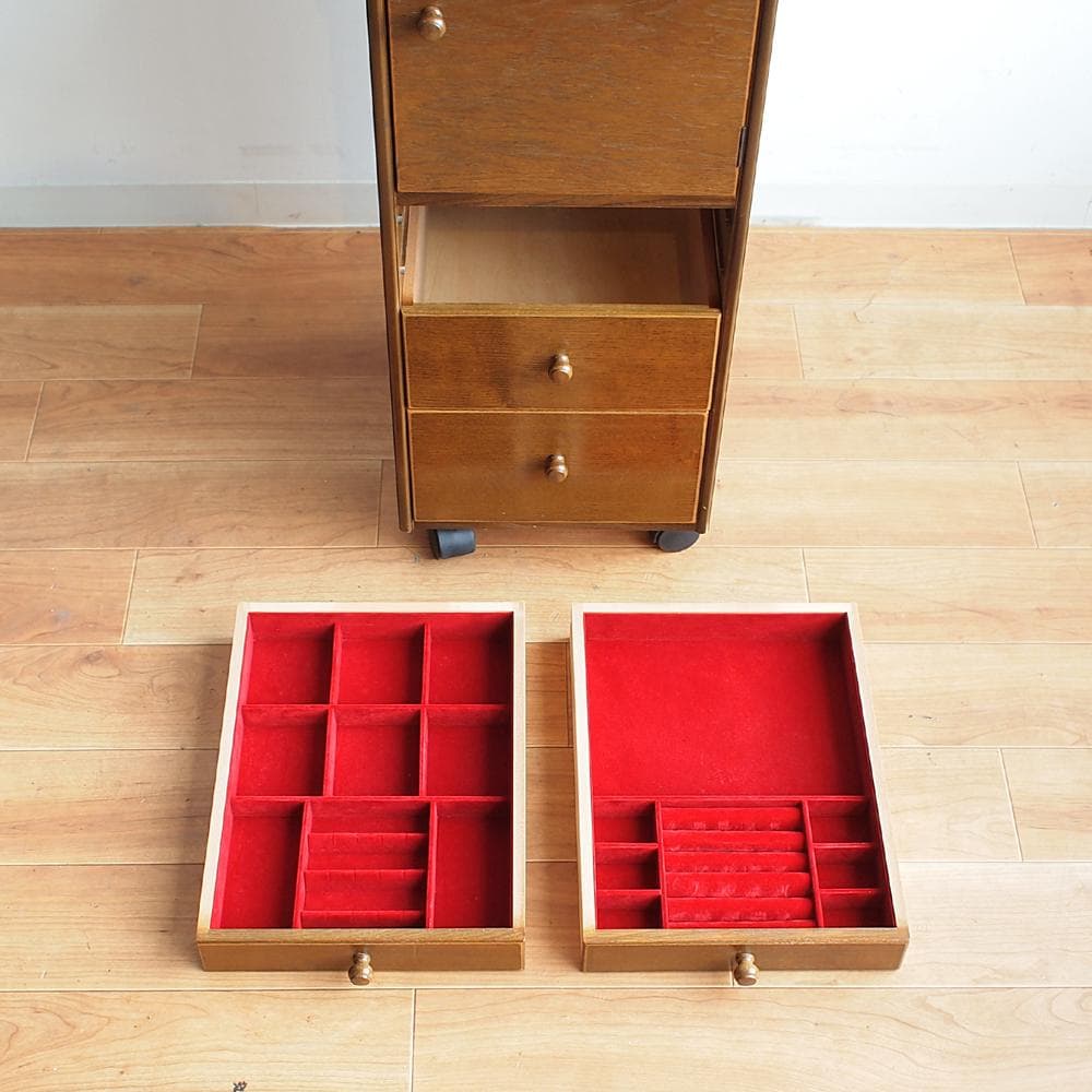 パリの雑貨屋 ジュエリーケース 横幅30cm サイドチェスト キャスター付き