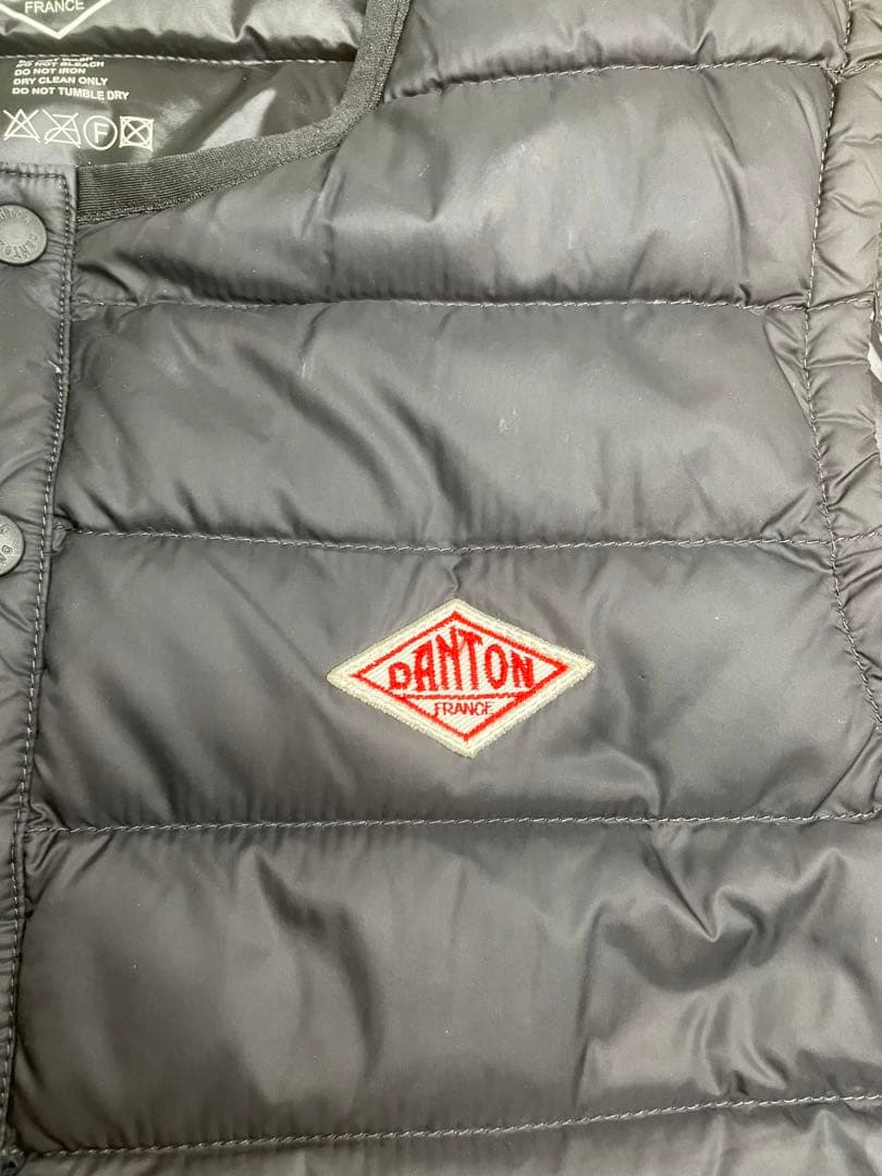 DANTON ダントン　インナーダウンベスト36サイズ　ブラック