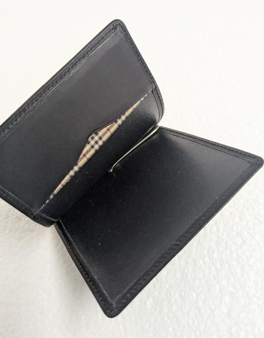 【（再）値下げしました】BURBERRY バーバリー レザー マネークリップ