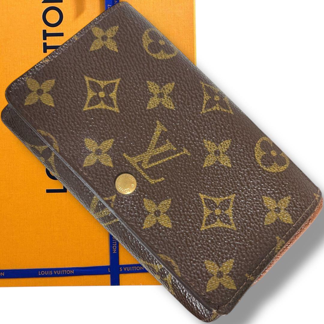 ルイヴィトン✨　折り財布　ポルトモネビエ　トレゾール　モノグラム　ファスナー