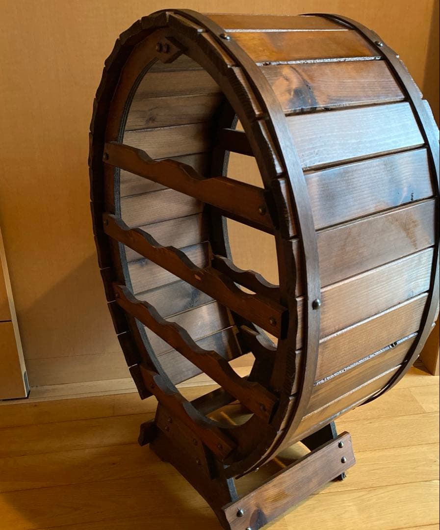 アンテーク調　樽型ワインラック　ボトルラック