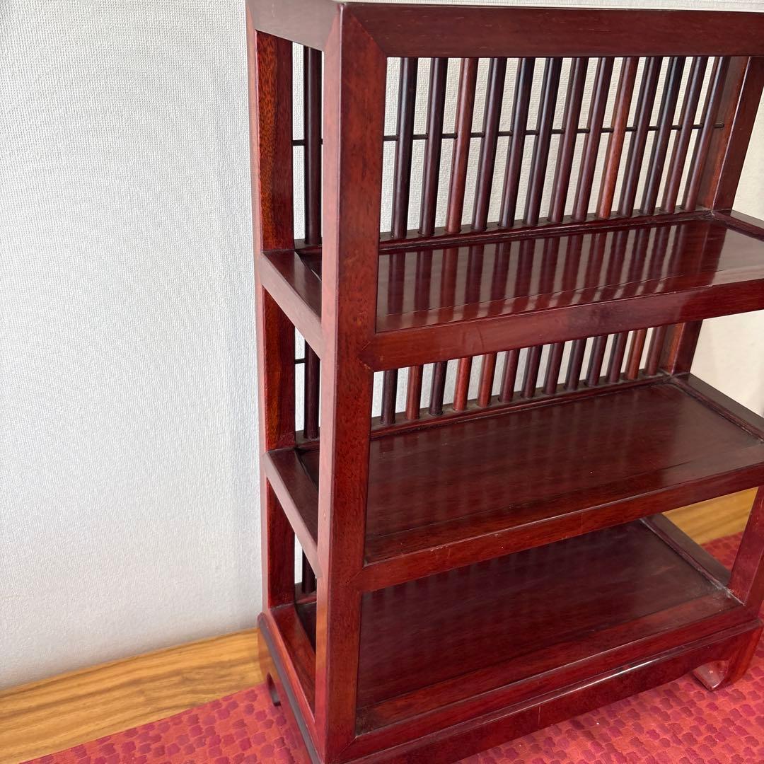 無垢材　格子　縦浅　小棚　高さ約70cm 幅約51cm