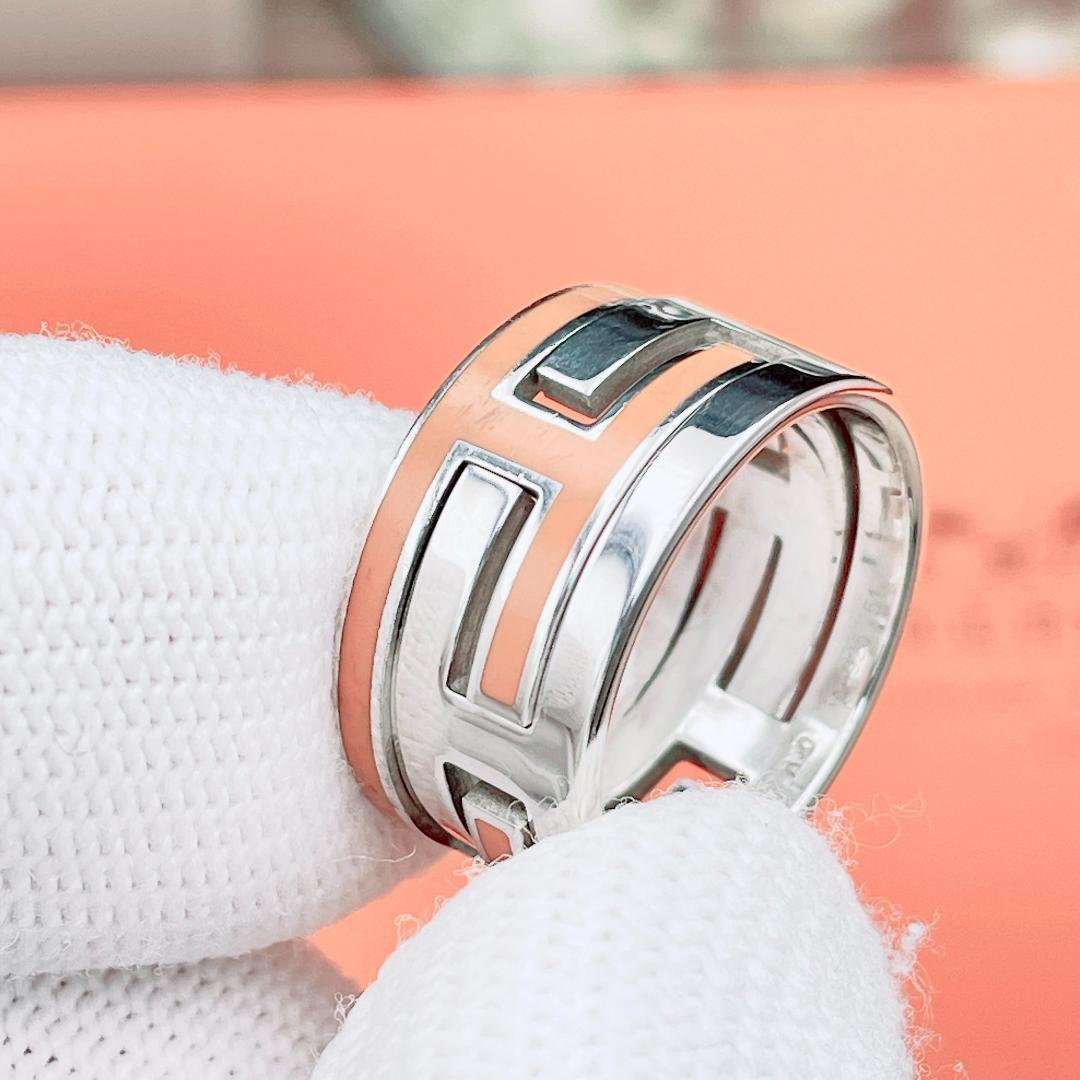 ◇エルメス◇新品仕上済 ムーヴ ムーブアッシュ リング オレンジ 11号 6.2