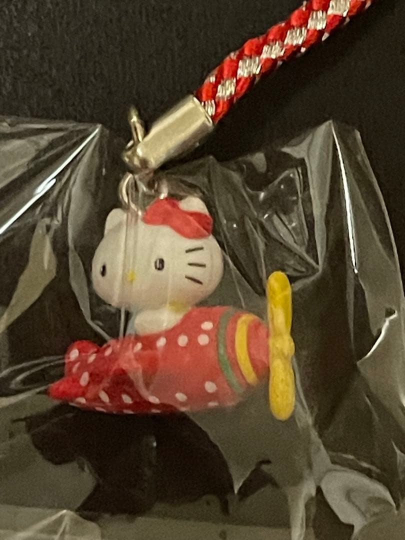 み*き様 激レア！ハローキティ 根付け ドットKT ぞう&飛行機　2個セット