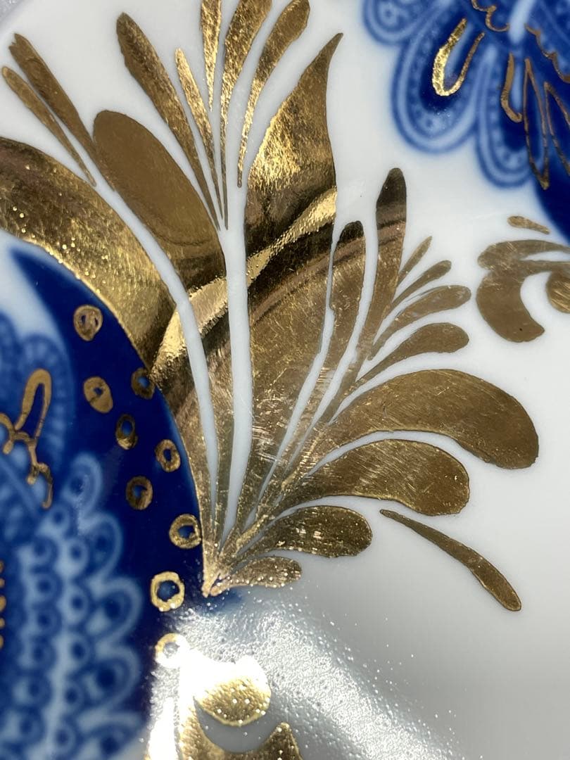 ロモノーソフ　ロシア　ゴールデンガーデン　皿　金彩　希少　５枚