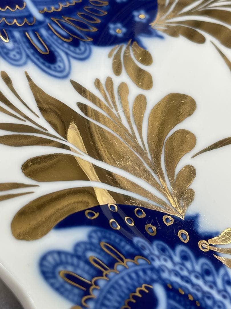 ロモノーソフ　ロシア　ゴールデンガーデン　皿　金彩　希少　５枚