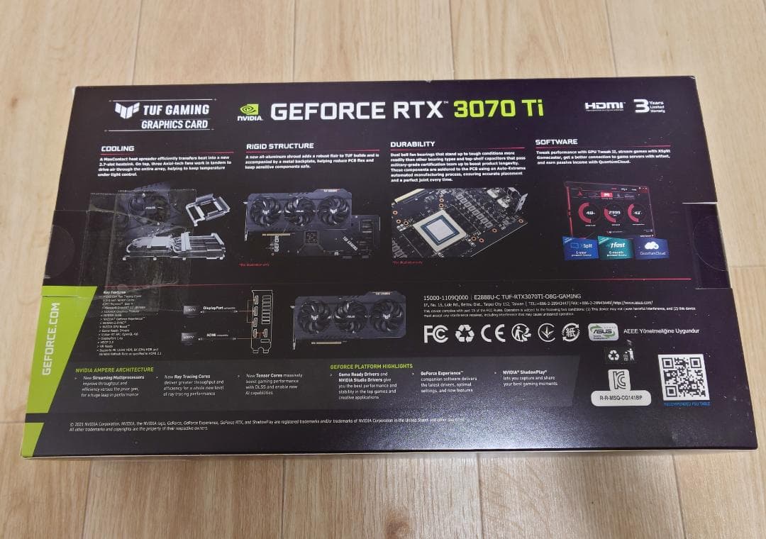 グラフィックボード・グラボ・ビデオカード ASUS TUF Gaming GeForce RTX3070Ti OC 8GB