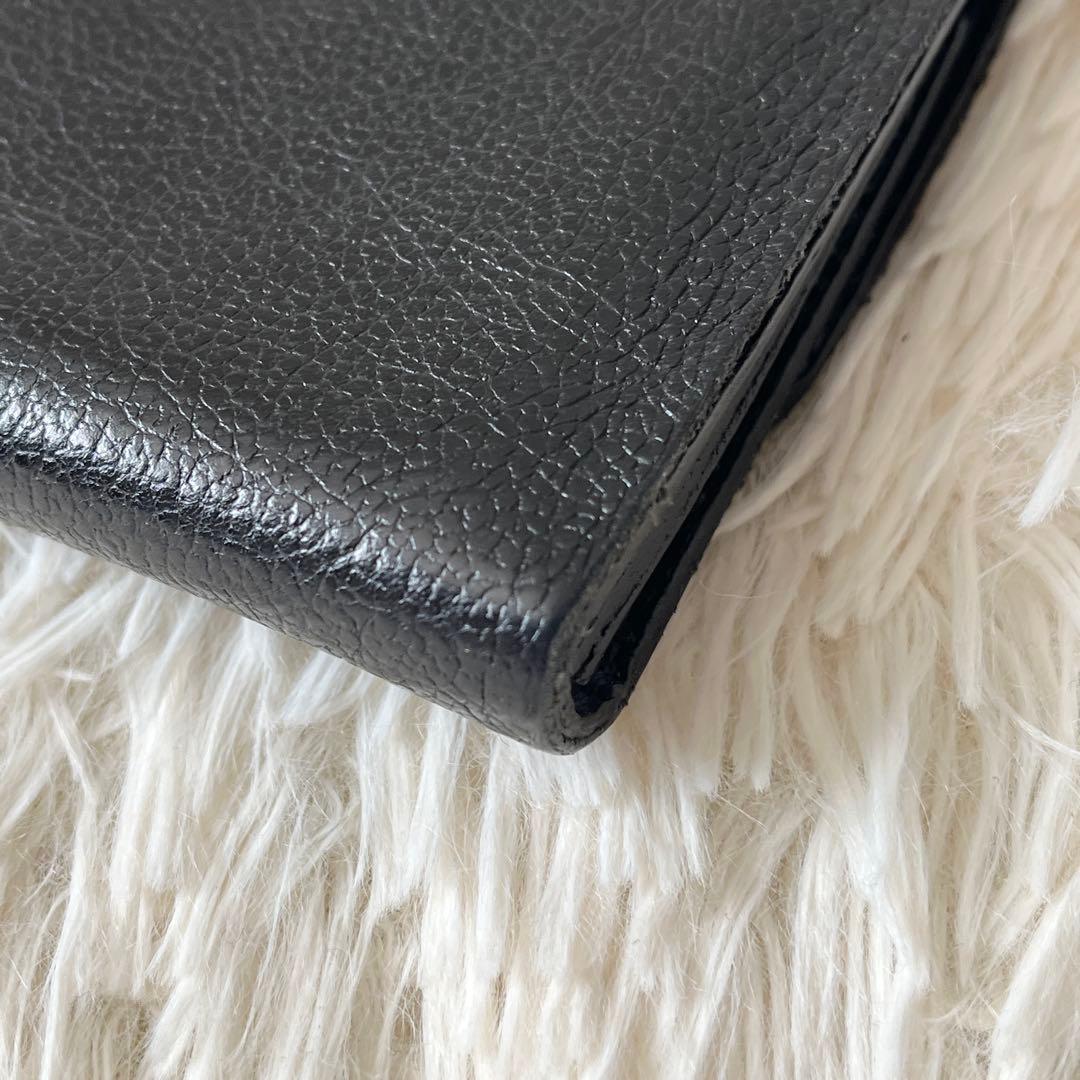 ⭐️美品⭐️　IL BISONTE　二つ折り財布　ワニーコレクション　ブラック