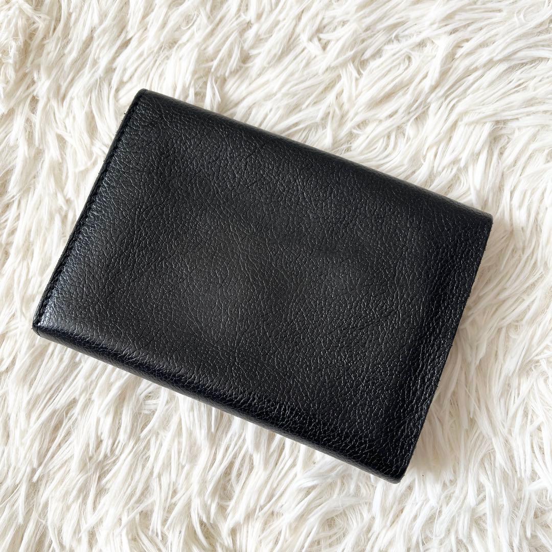 ⭐️美品⭐️　IL BISONTE　二つ折り財布　ワニーコレクション　ブラック