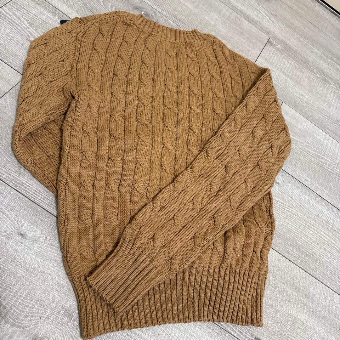 ❤︎2/6まで限定SALE ❤︎ポロ ケーブルコットン クルーネック セーターL