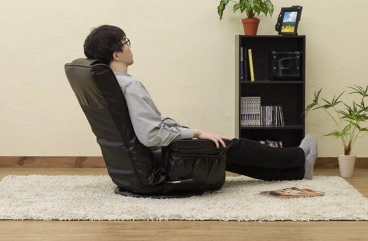 レバー式14段回転座椅子　BK/BR/IV