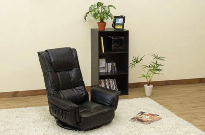 レバー式14段回転座椅子　BK/BR/IV